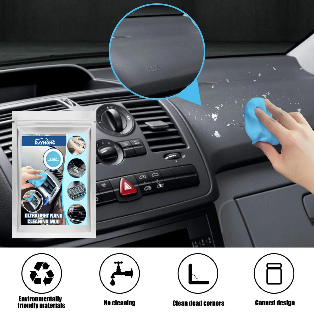 20g car interior gap cleaning mud for dust removal from vents and crevices