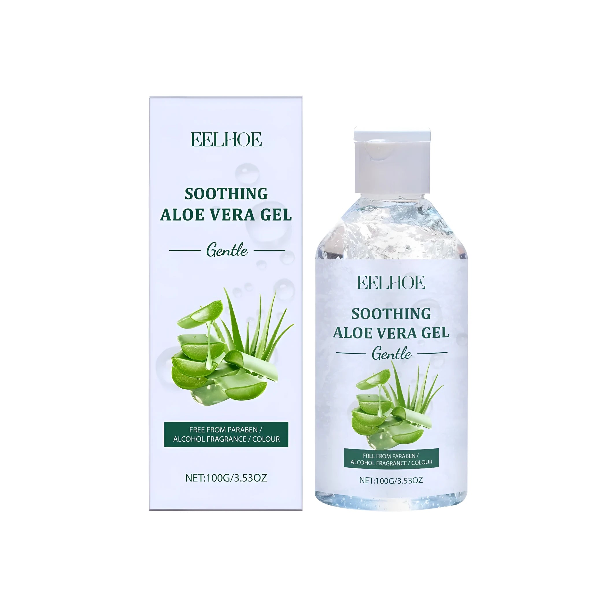 100g tube of aloe vera gel with sodium hyaluronate and glycerin for facial moisturising