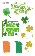 Temporary tattoo sticker paper featuring a St. Patrick's Day clover design, size 120x75mm.