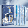 Erasable cartoon press gel pen with 0.5mm tip in panda design with black ink
