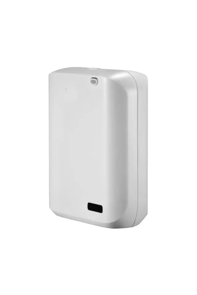 White HVAC wall mount essential oil diffuser with 150ml capacity and smartphone app control interface