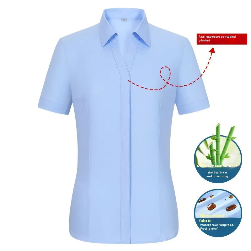 Mens bamboo fibre business shirt with waterproof and stain resistant properties in slim fit design