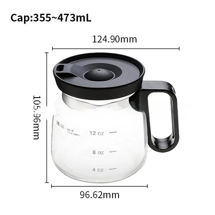 Transparent borosilicate glass coffee maker with silicone cover showing modern simple style