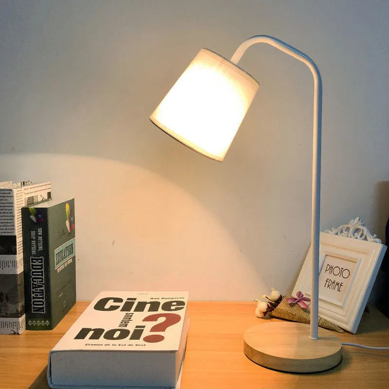 Nordic style eye protection table lamp with dimmer switch and LED lighting in multiple colour options