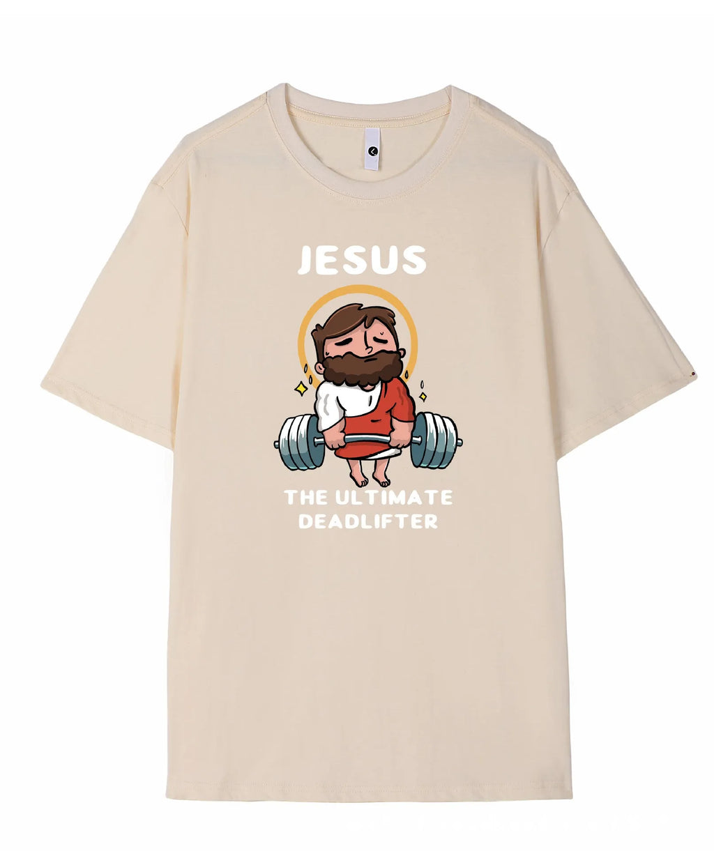 Men's short sleeve t-shirt in pure cotton fabric, shown in one of seven available colours including apricot, black, blue, khaki, green, red, or white.