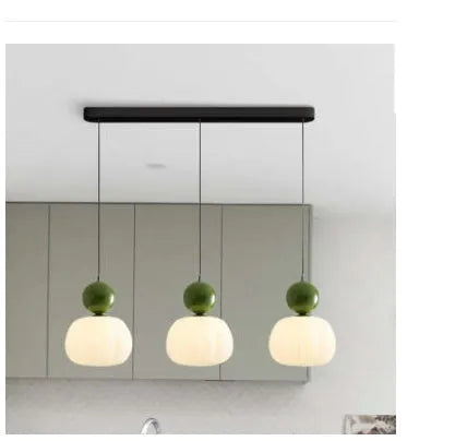 Nordic style creative pumpkin shape chandelier with alloy construction in a choice of colours.