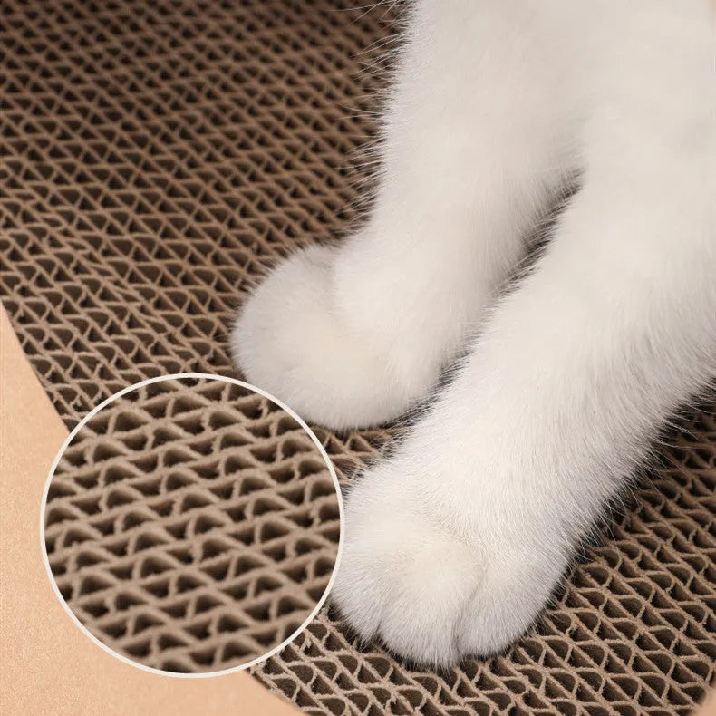 Brown washable kraft paper cat scratch board integrated with paper bag sleeping nest measuring 40x30x53cm