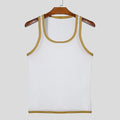 Men's slim fit black mesh sports vest for gym workouts