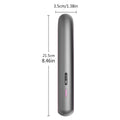 Moon shadow grey wireless hair straightener with tourmaline ceramic plates and temperature control display