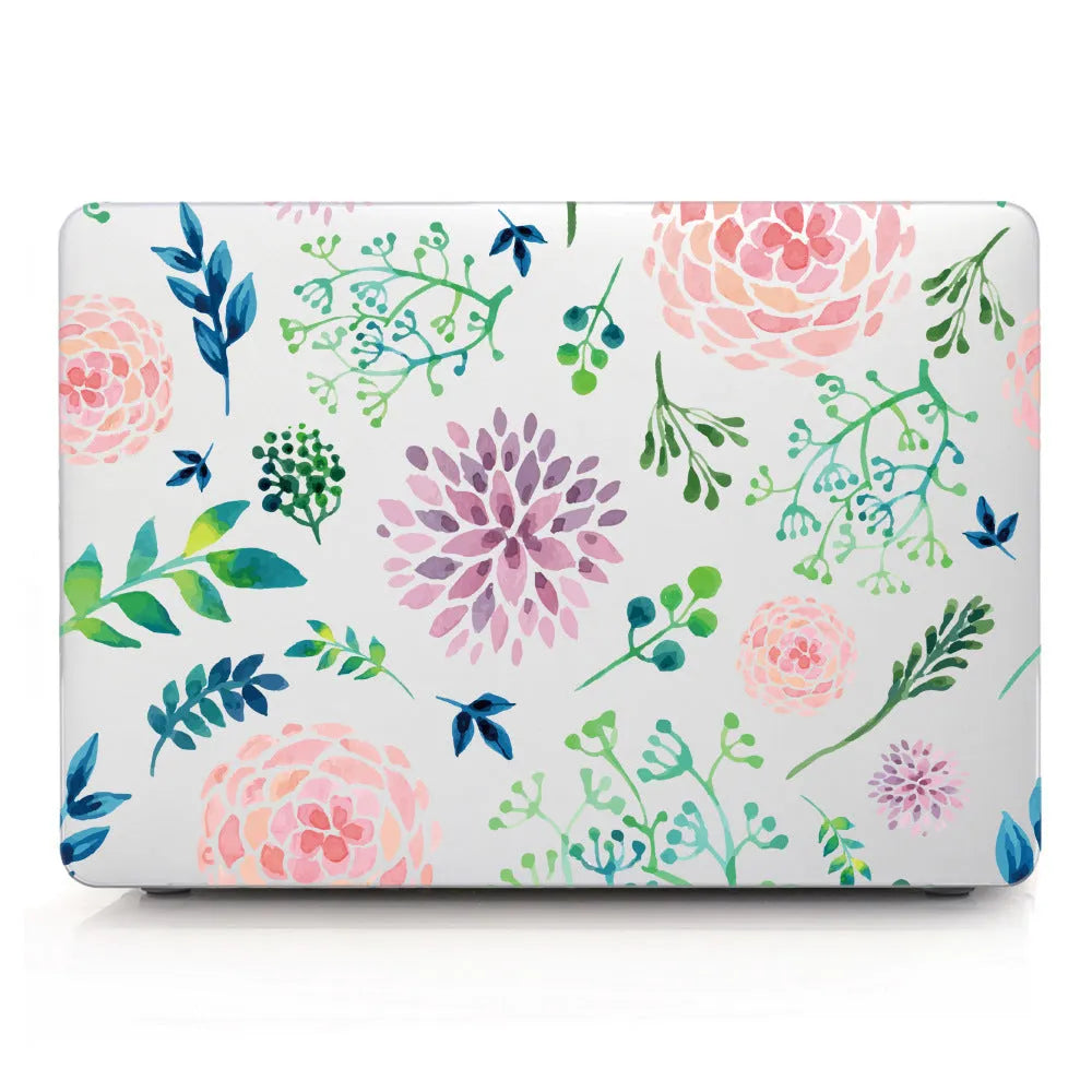 Plastic laptop protective shell with floral pattern design for Apple MacBook 11air and 12retina models