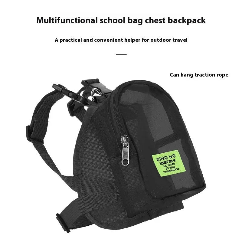 Solid-colour breathable dog carrier backpack for hands-free pet transport in blue, purple, black, or dark grey.