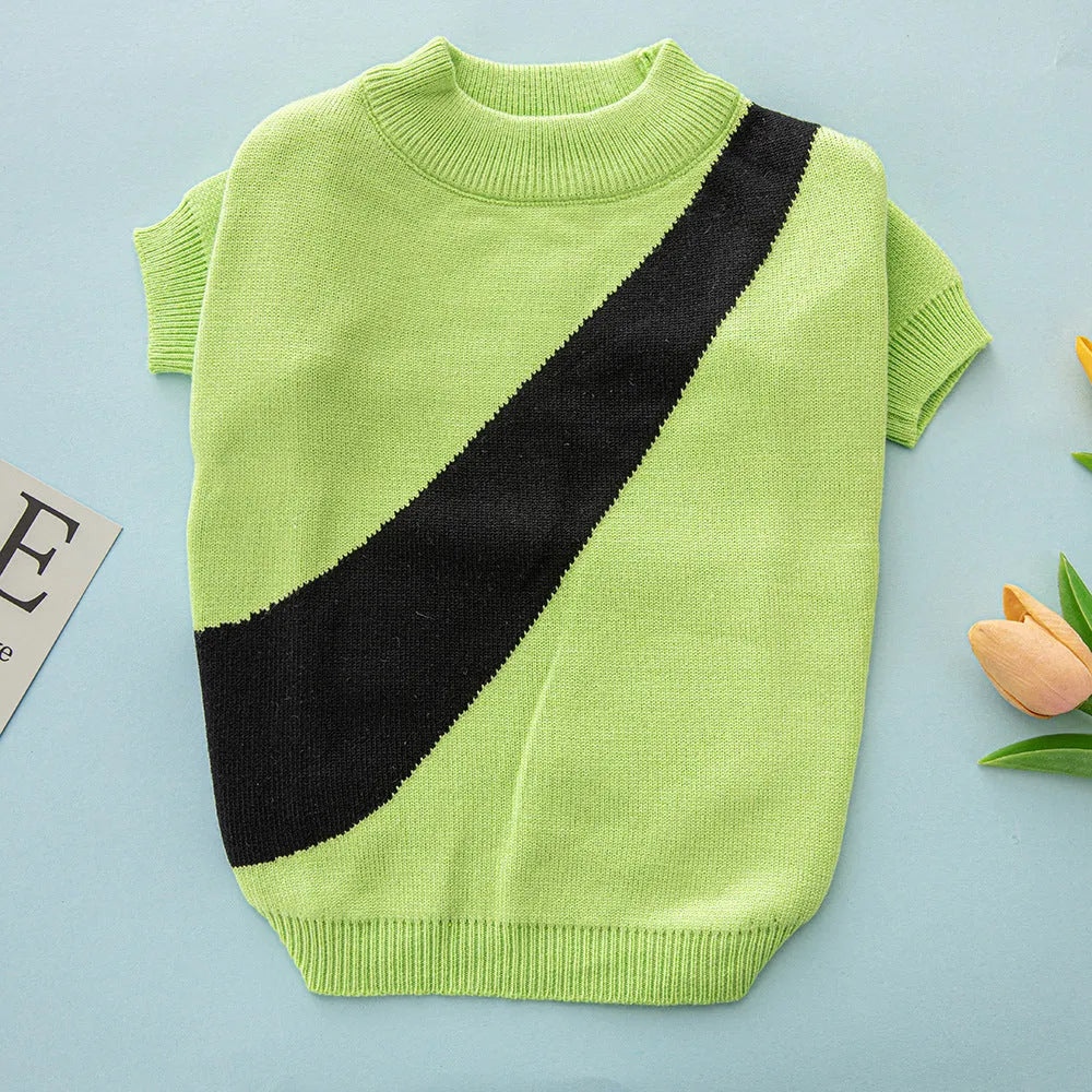 Knitted wool dog jumper for corgis and poodles in various colours and sizes.