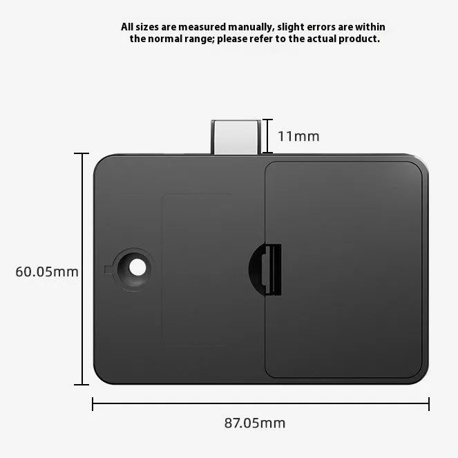 F079 punch-free electronic drawer lock with key, removable card installation