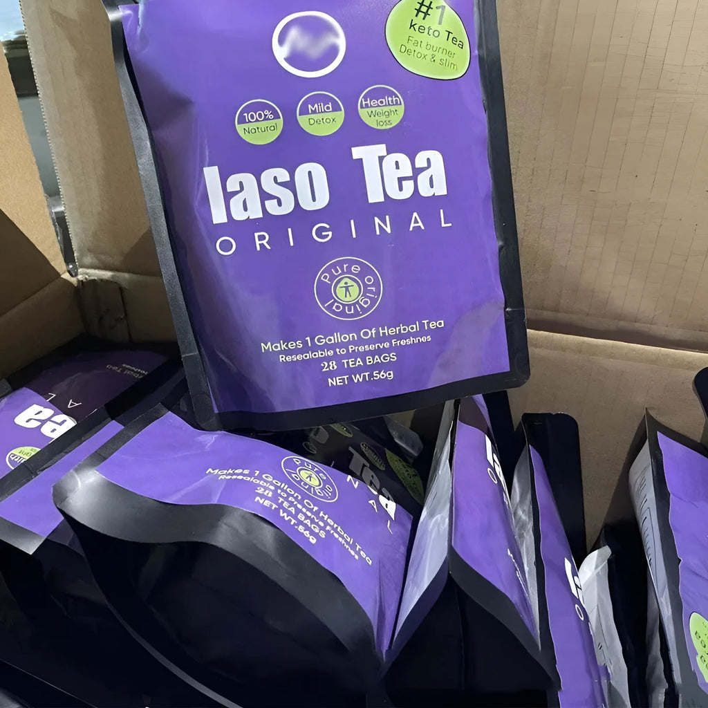 A single sealed bag of sugar-free instant slimming tea using cold soak process.
