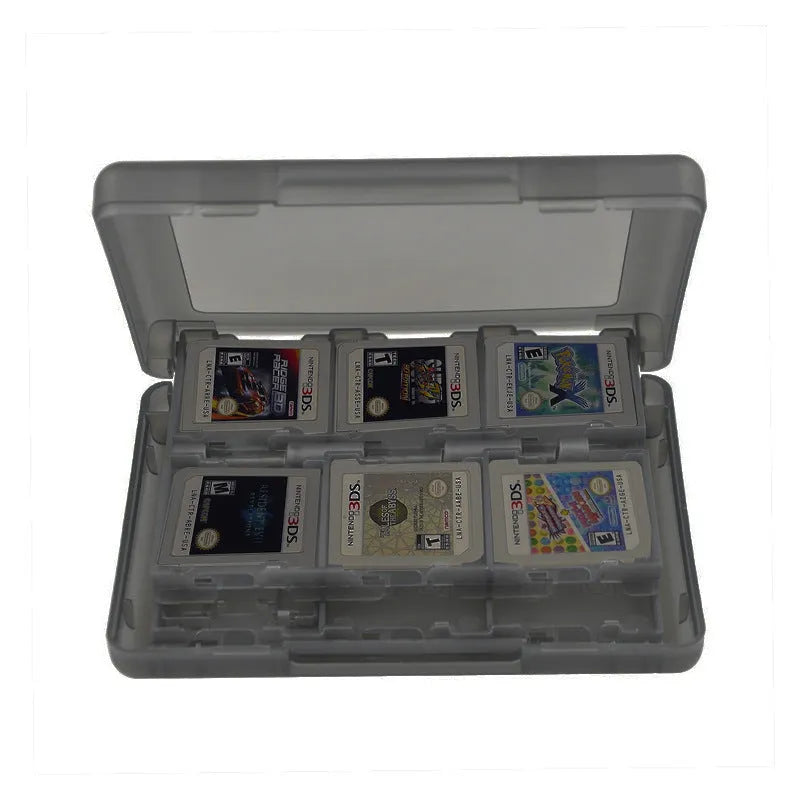 Black Nintendo DS and 3DS 28-in-1 game card storage box made of PP plastic