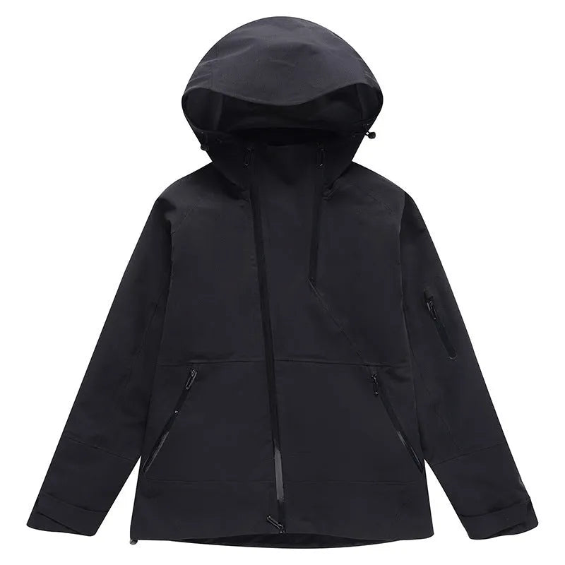 Thin unisex ski suit in windproof waterproof veneer construction for winter sports