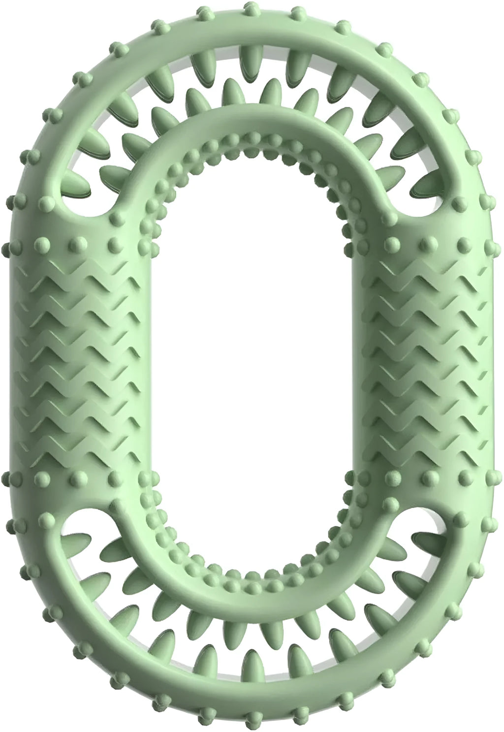Blue O-ring dog chew toy for aggressive chewers with dental benefits