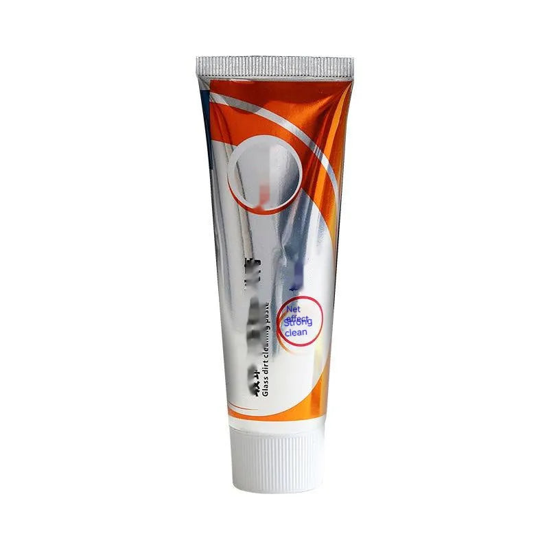 White 65ml car windscreen scavenging agent bottle for oil stain removal, dimensions 13.2cm by 4.7cm.