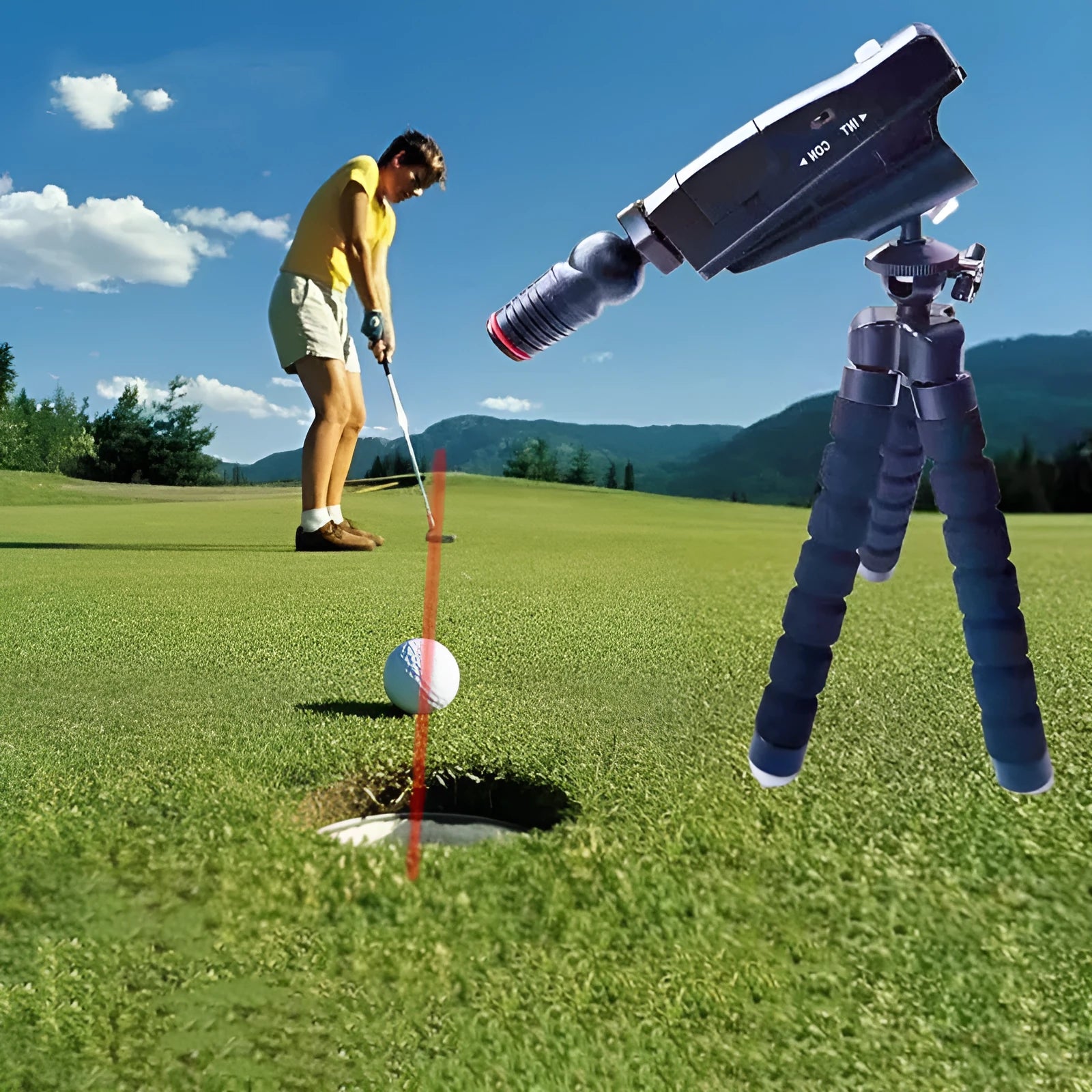 Golf putter laser aiming instrument for putting alignment training with four configuration style options