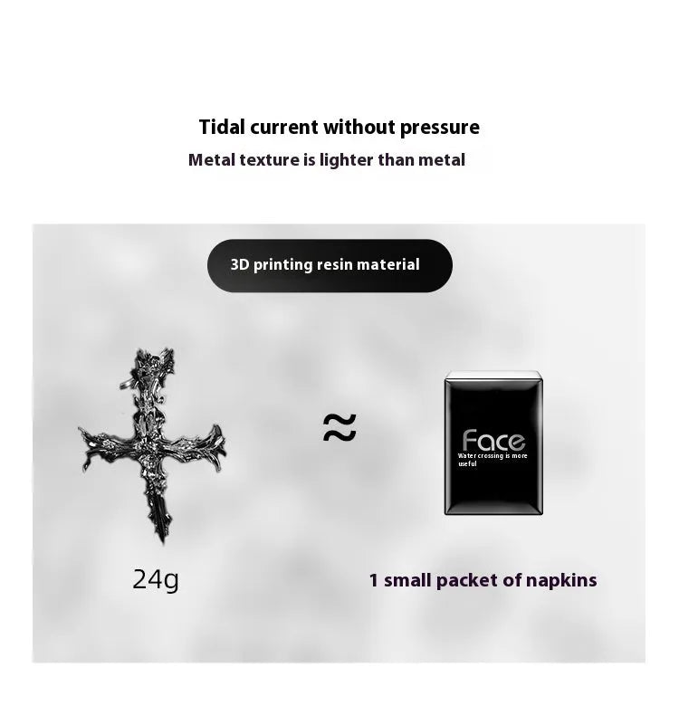 Gothic cross design resin headphone covers for Apple AirPods Max in hard case