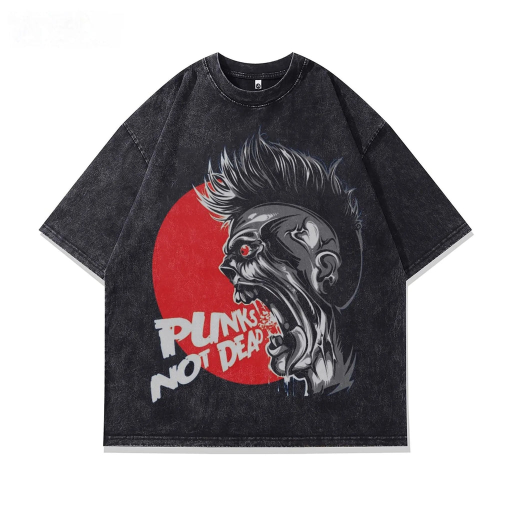 Men's loose fit cotton T-shirt with character print design in short sleeve summer style