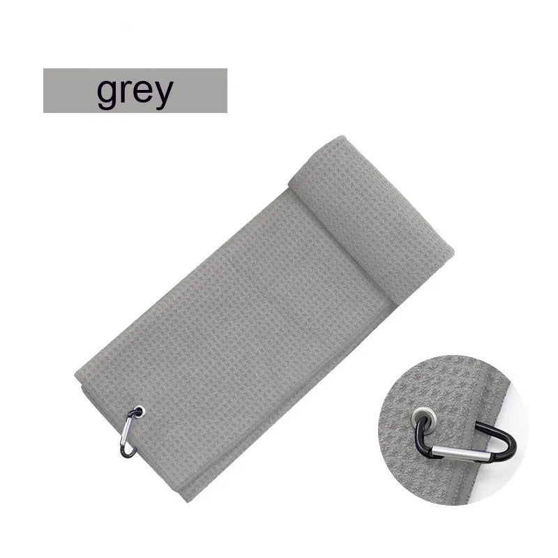 Waffle golf ball cleaning cloth towel in assorted colours showing textured surface