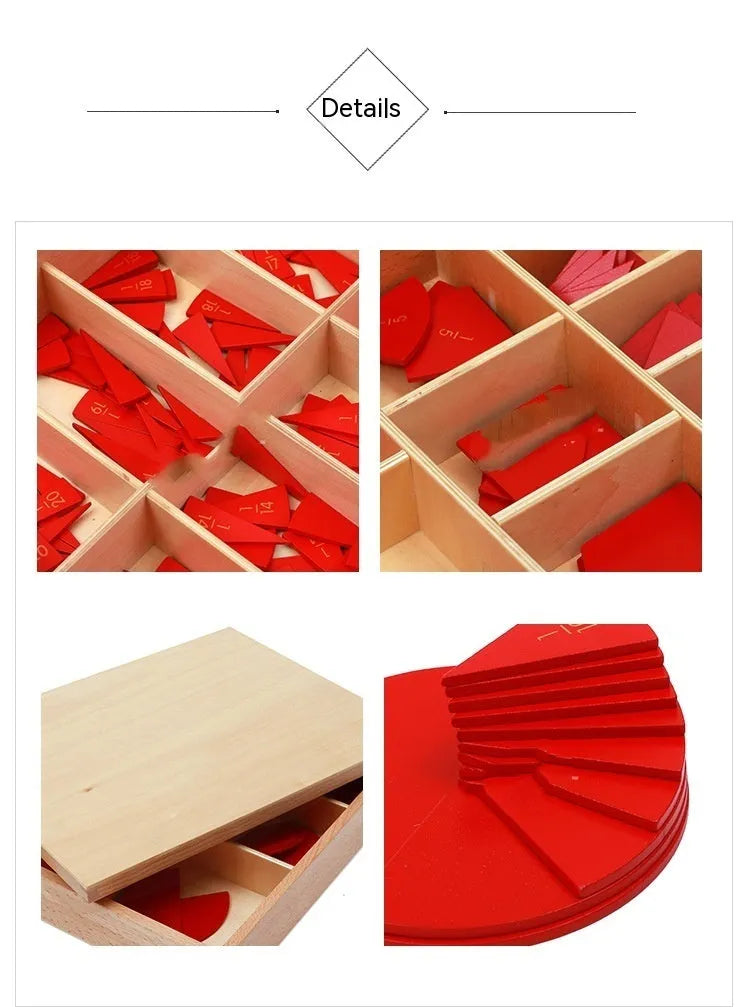 Wooden Montessori maths teaching aid for 1-10 and 11-20 decomposition and angle measurement