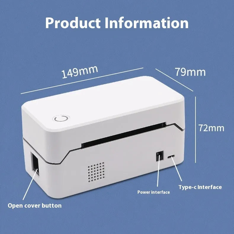 Compact Thermal Express Bluetooth and USB receipt printer for UK power outlets
