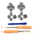 Silicone conductive adhesive button pad for Xbox Series wireless controller repair, available with or without tools.