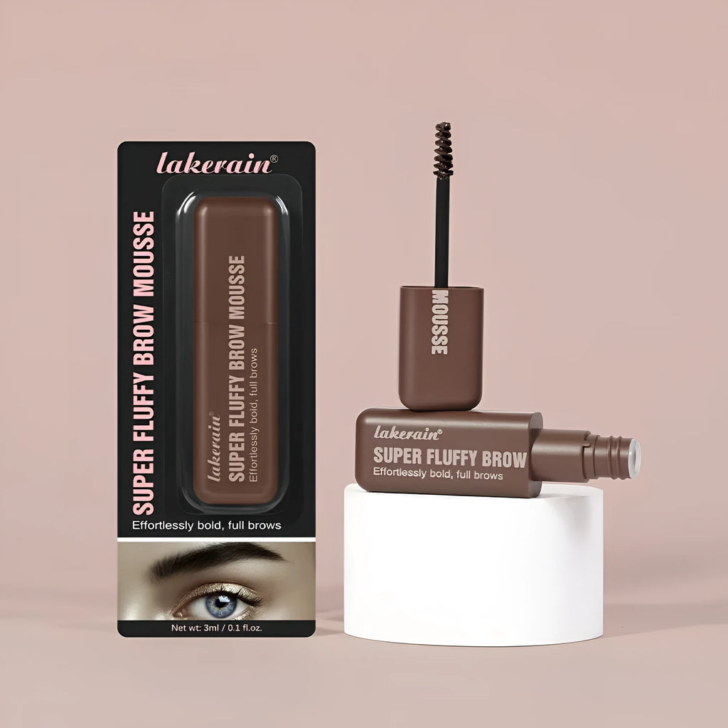 Eyebrow cream tube with six shade options for three-dimensional brow shaping
