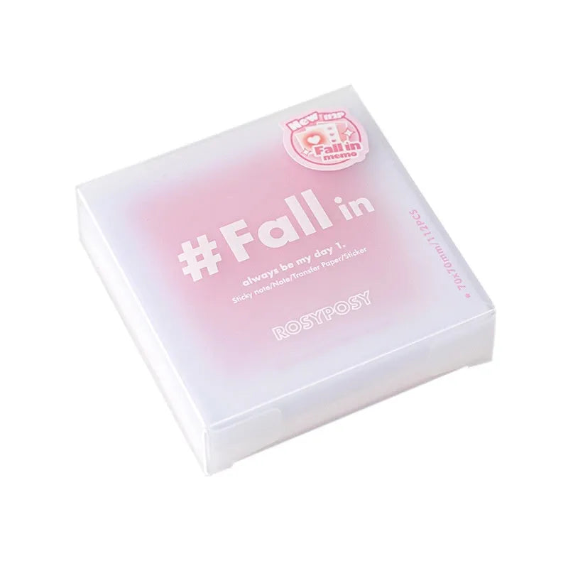 70mm square gradient parchment multifunctional notepad in paper brick format with four colour options