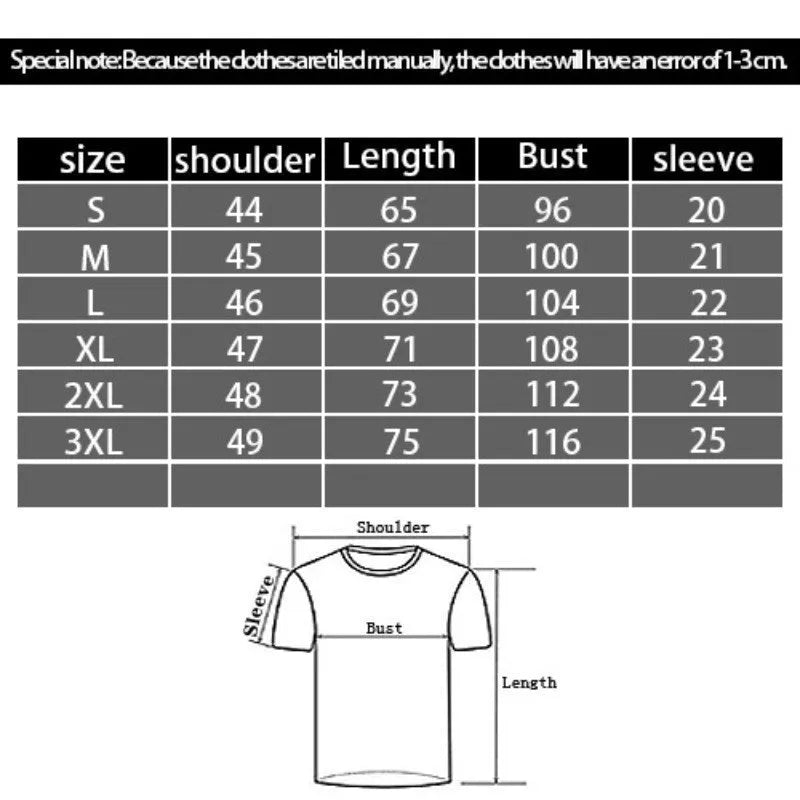Black men's t-shirt with 3D printed cartoon pattern, loose fit short sleeve design