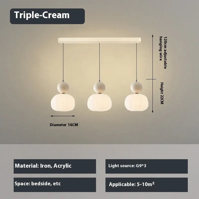 Nordic style creative pumpkin shape chandelier with alloy construction in a choice of colours.