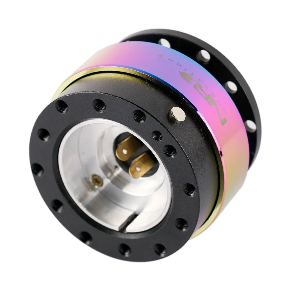Colourful car steering wheel quick-release device with lock mechanism and disassembly connection base
