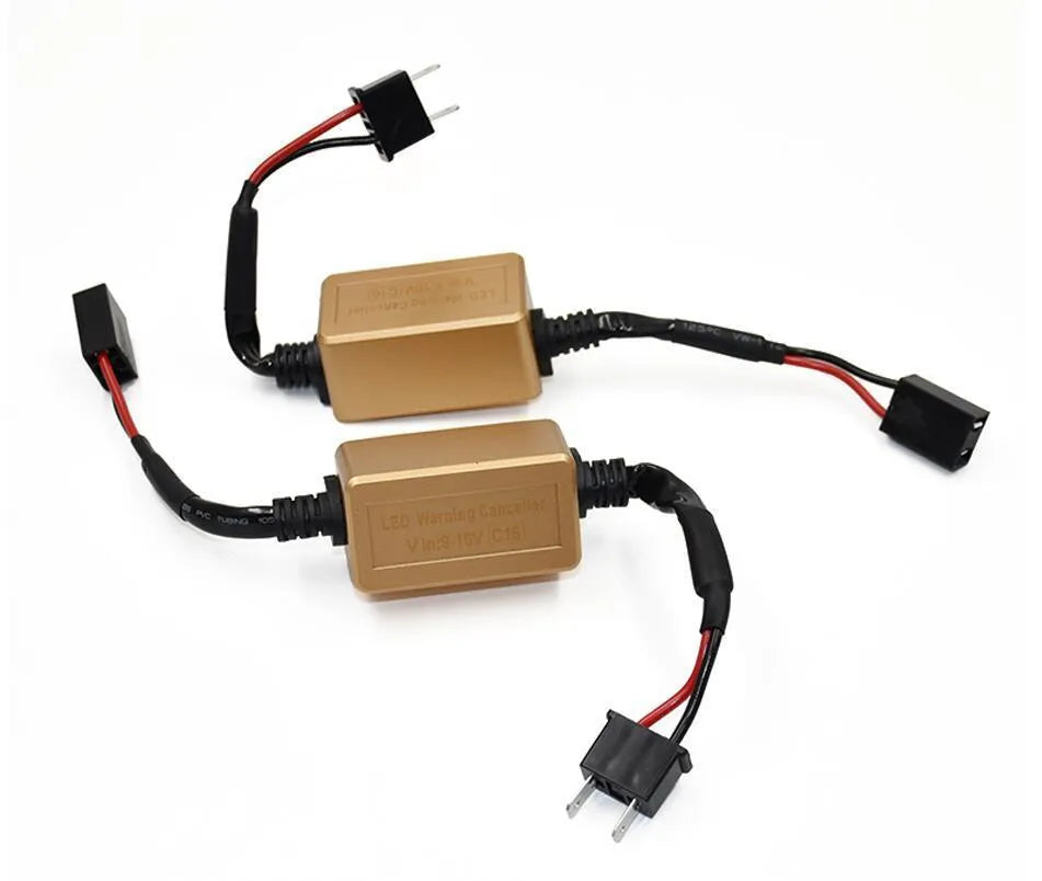 Black alloy H4 H7 H11 LED car Canbus decoder for headlight error code elimination