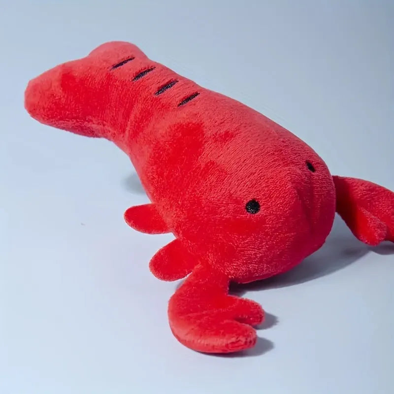 Red lobster stuffed dog toy with crab design for small medium dogs