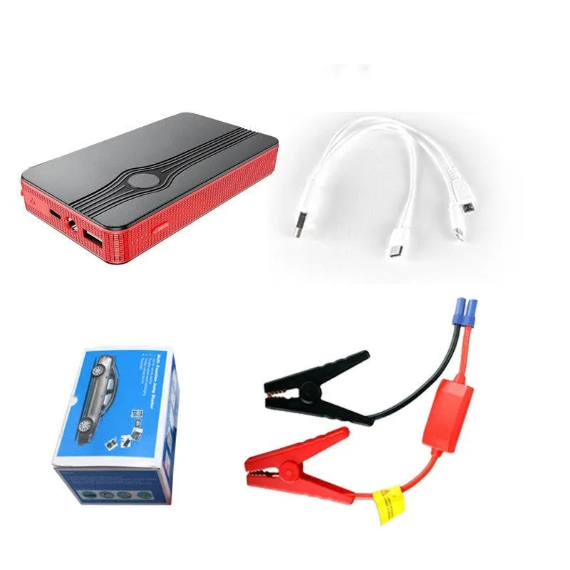 Red K4-E automobile emergency starting power supply with 6000mAh battery for jump-starting vehicles and charging devices