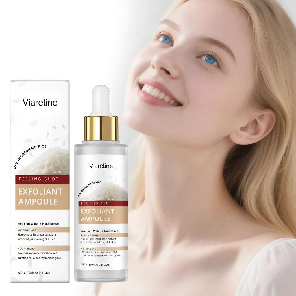 80ml bottle of exfoliating facial cleansing liquid with hyaluronic acid and salicylic acid.