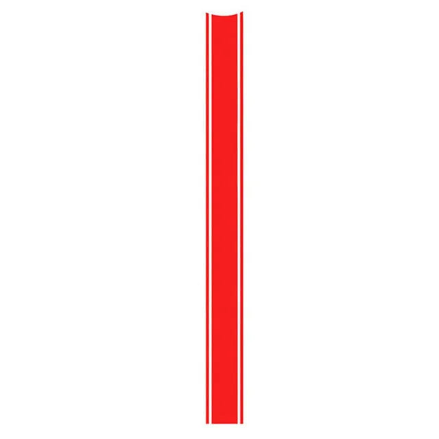 Black, red, silver, and yellow reflective pinstripe motorcycle stickers measuring 50 by 4.5 centimetres.