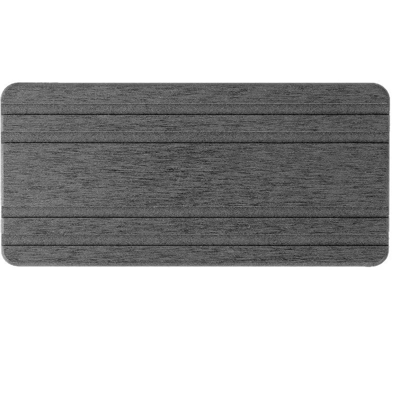 Set of three square bathroom countertop water draining pads in diatom oil material