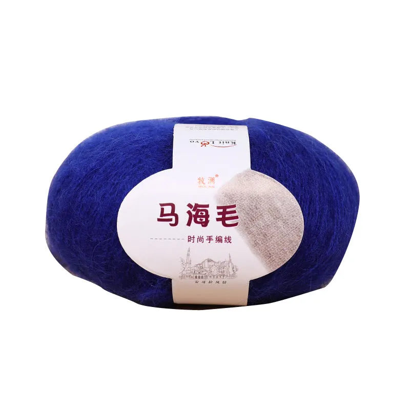 Mohair scarf DIY knitting kit with wool ball for hand-weaving in 34 colour options