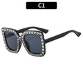 Plastic box sunglasses with fashion personality trend design in various colour combinations