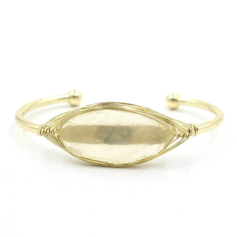 Natural raw gemstone bracelet with 8mm beads in multiple colour options on wrist