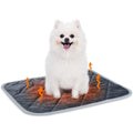 Grey multi-layer pet cushion shown in four available size options for cats and dogs