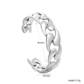 Stainless steel alloy bracelet in advanced European American trend style on wrist.