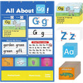 Alphabet learning chart sleeve table with word cards, letter cards, picture cards and letter songs