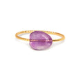 Original design geometric agate women's ring showing coloured stone in structured setting