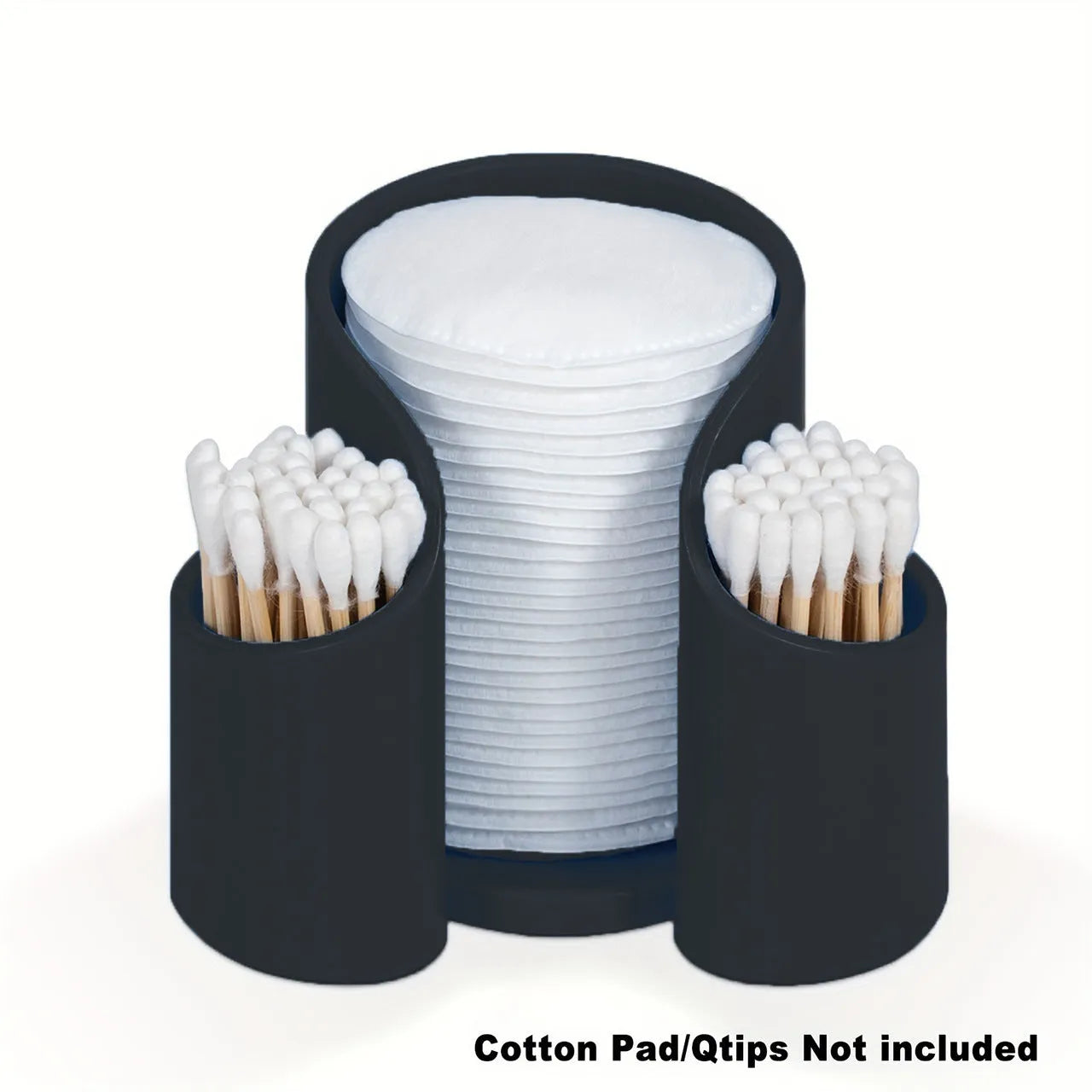 Solid colour plastic dental floss and cotton swab storage box in modern design.