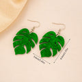 Drop-shaped coconut artocarpus pattern earrings with alloy hooks in five colour variations