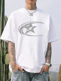Men's solid colour pure cotton short sleeve T-shirt in Japanese retro style.
